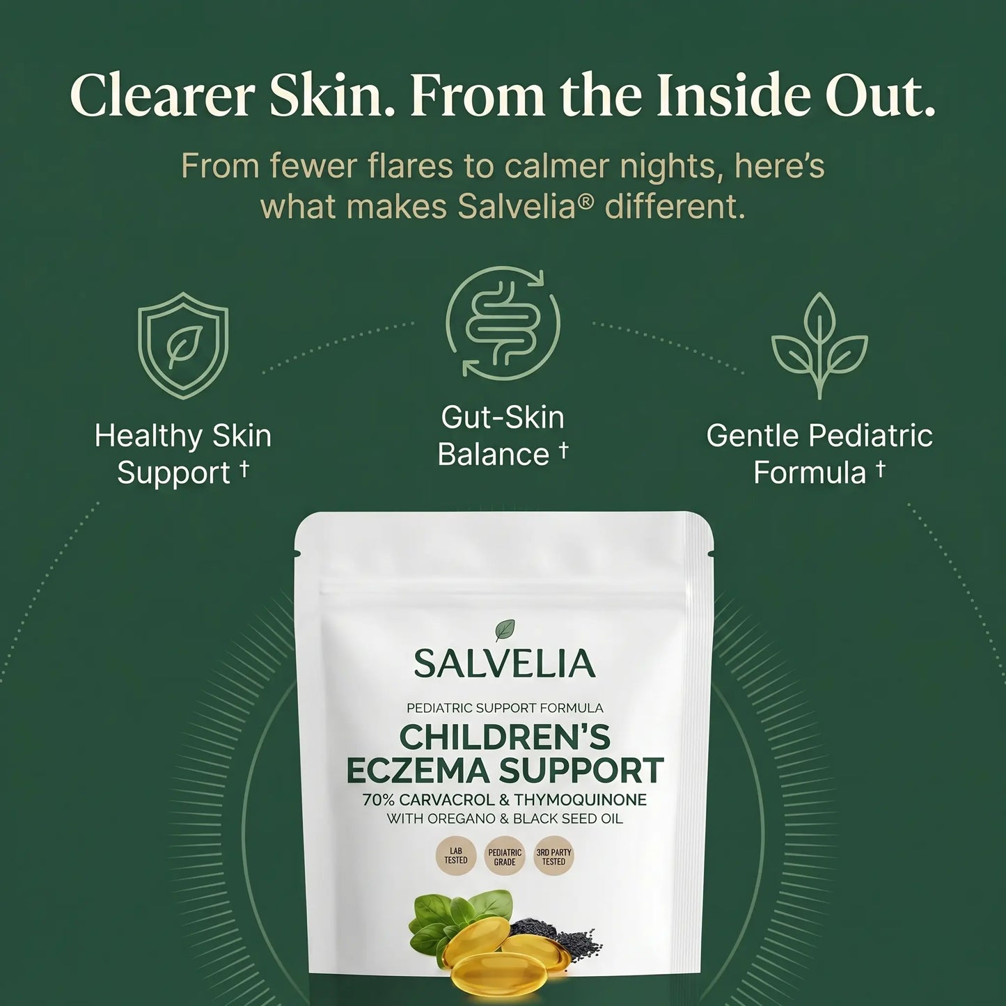 Salvelia Children's Eczema Support Softgels